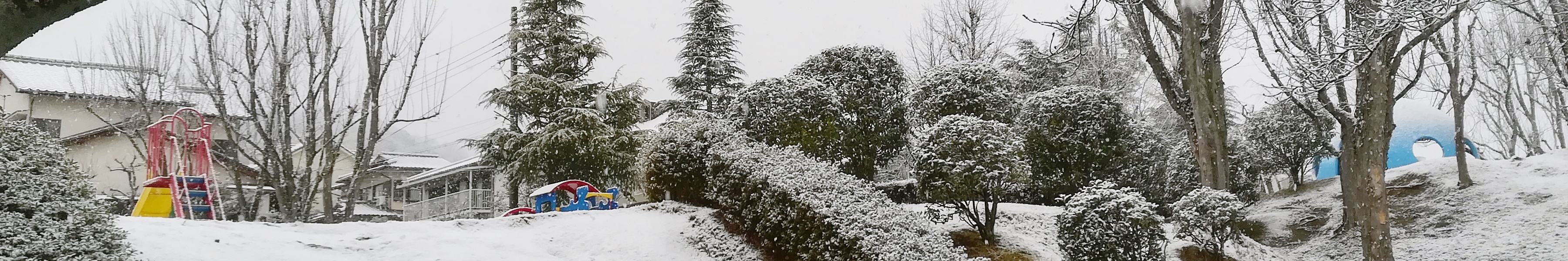 雪のあすか野南の緑道