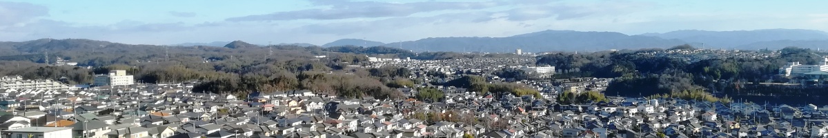 冬のあすか野遠景